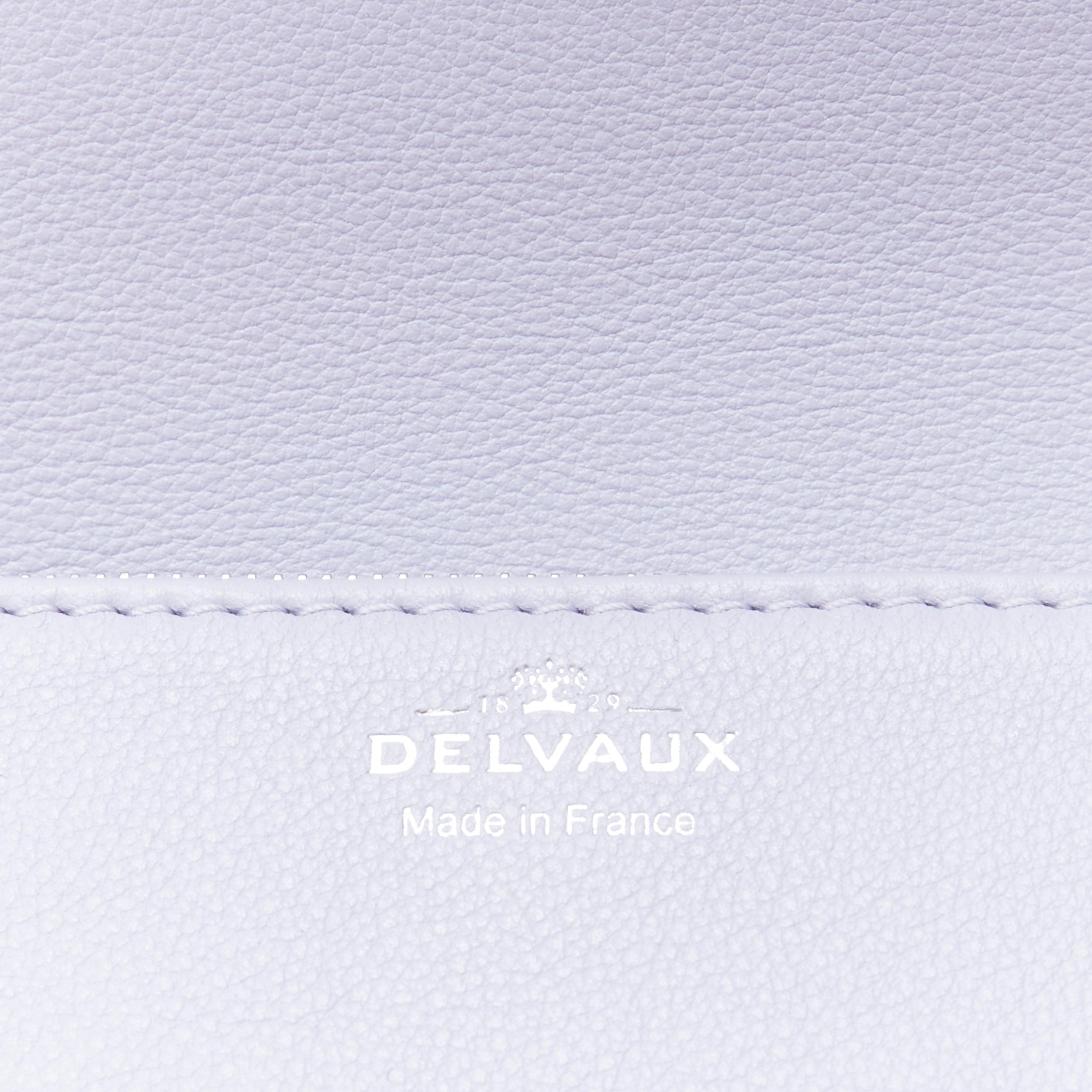new DELVAUX Madame pastel lilac purple long continental flap wallet 1