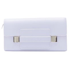 new DELVAUX Madame pastel lilac purple long continental flap wallet