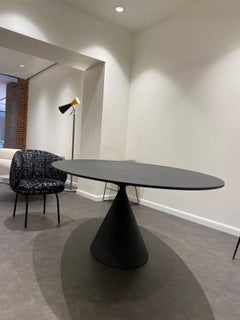 Desalto INDOOR OR OUTDOOR Round Black Clay Table by Marc Krusin in STOCK
