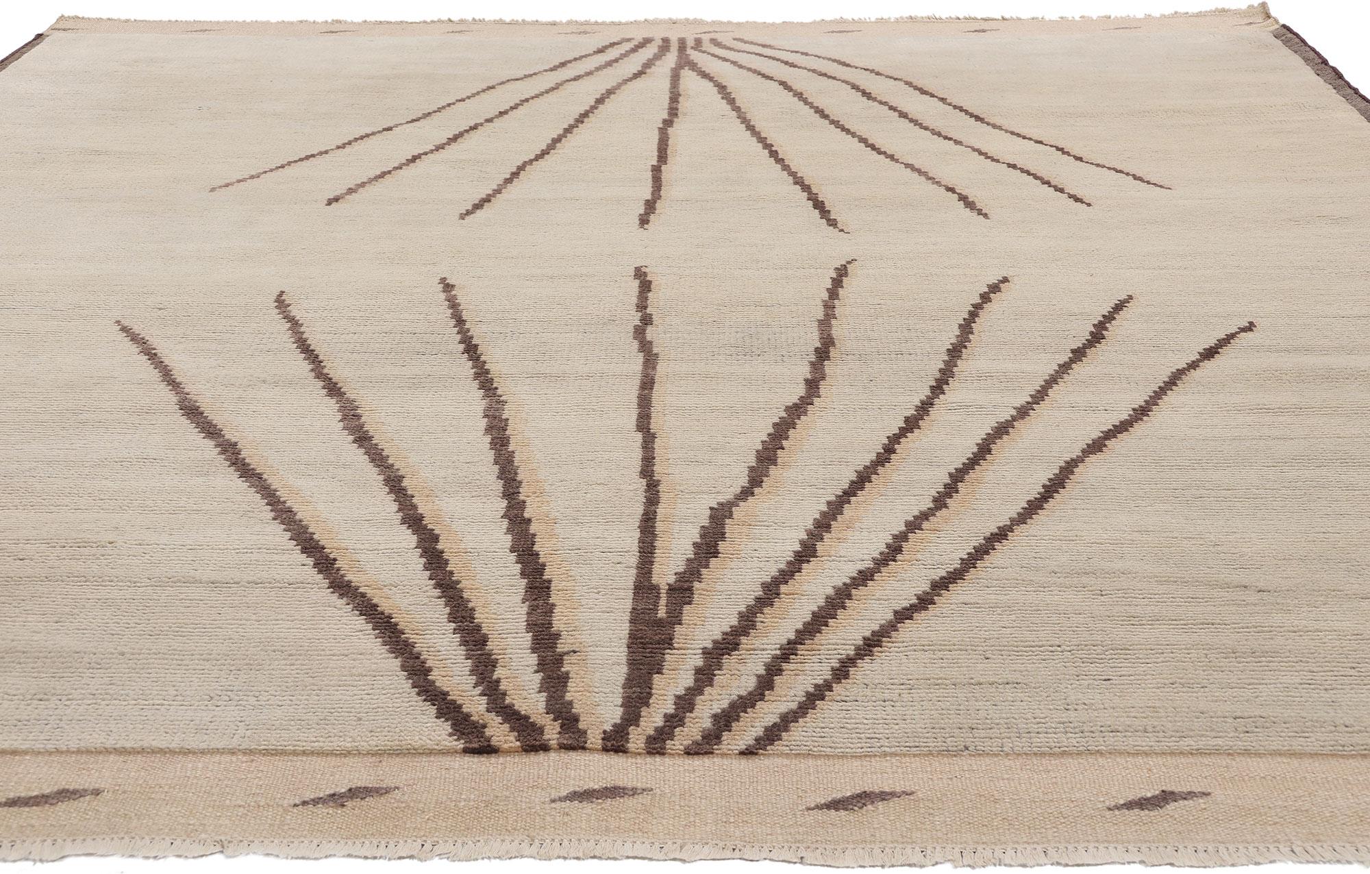 Indian New Desert Bloom Organic Modern Moroccan Rug, 08'02 x 09'10 For Sale