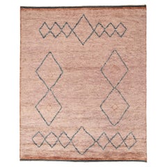 Nuovo Tappeto marocchino rosa moderno Desert Blush con stile transitorio