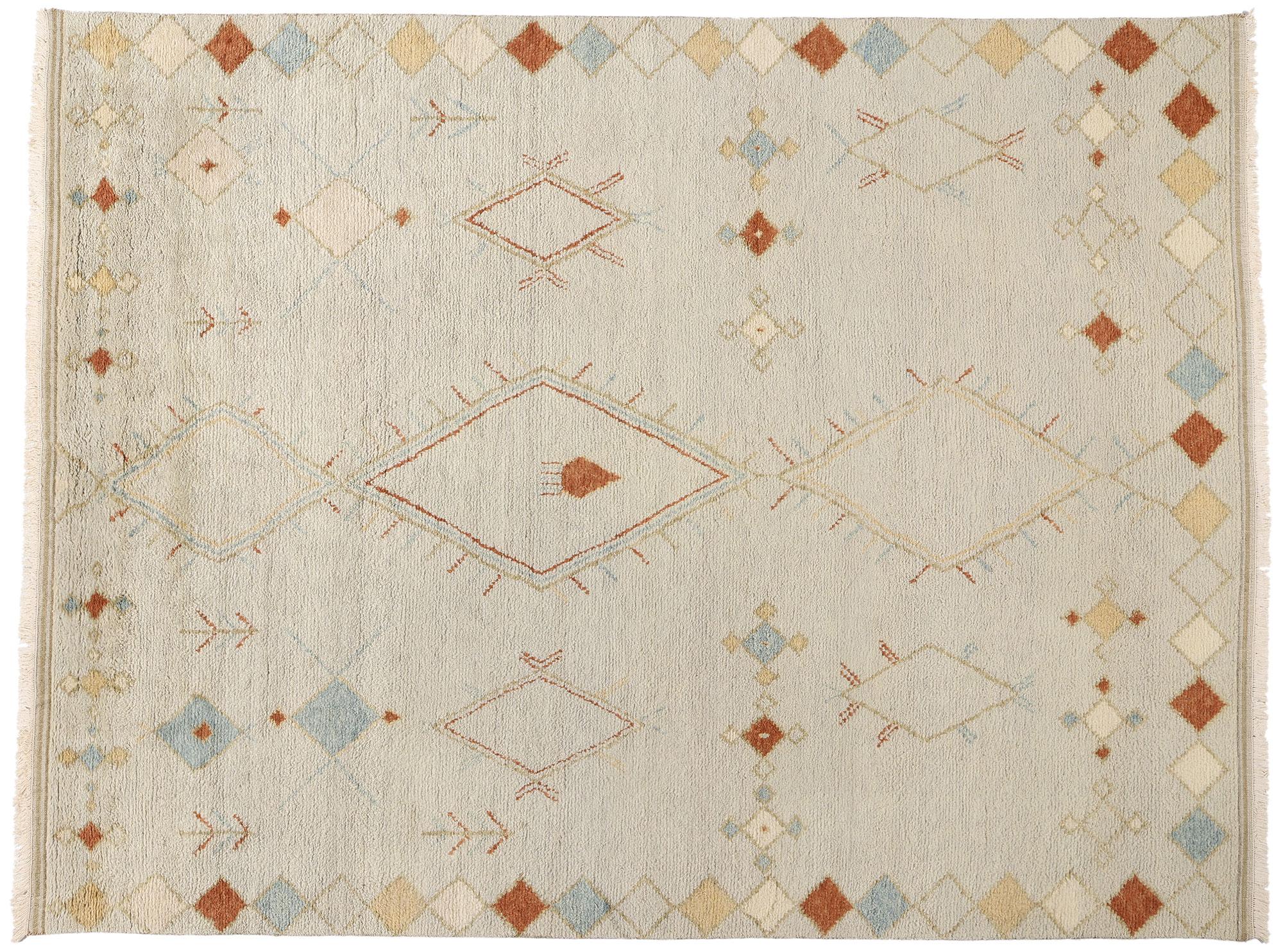 New Desert Breeze Modern Moroccan Rug, 09'02 x 12'01 For Sale 2