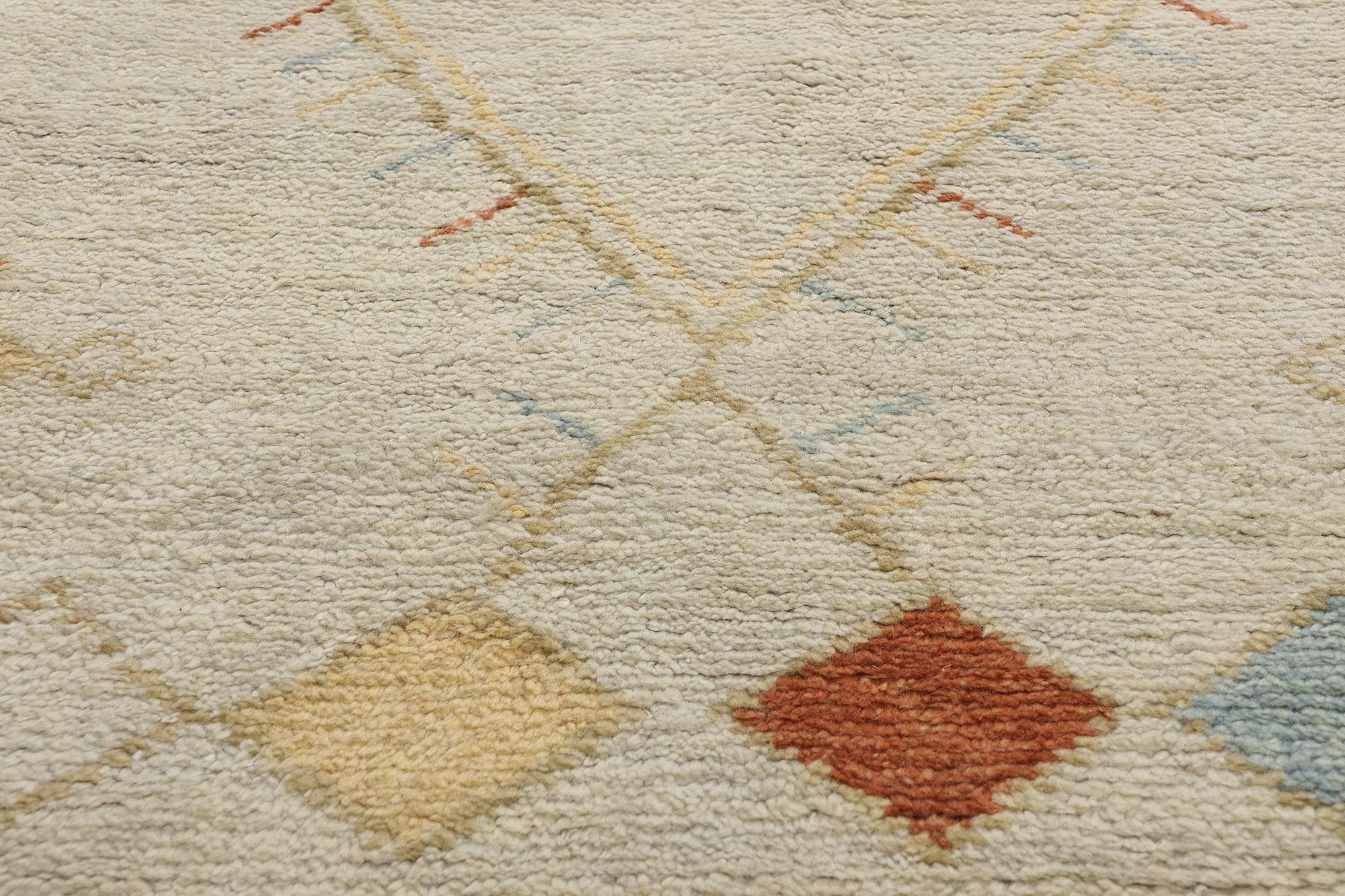 Hand-Knotted New Desert Breeze Modern Moroccan Rug, 09'02 x 12'01 For Sale
