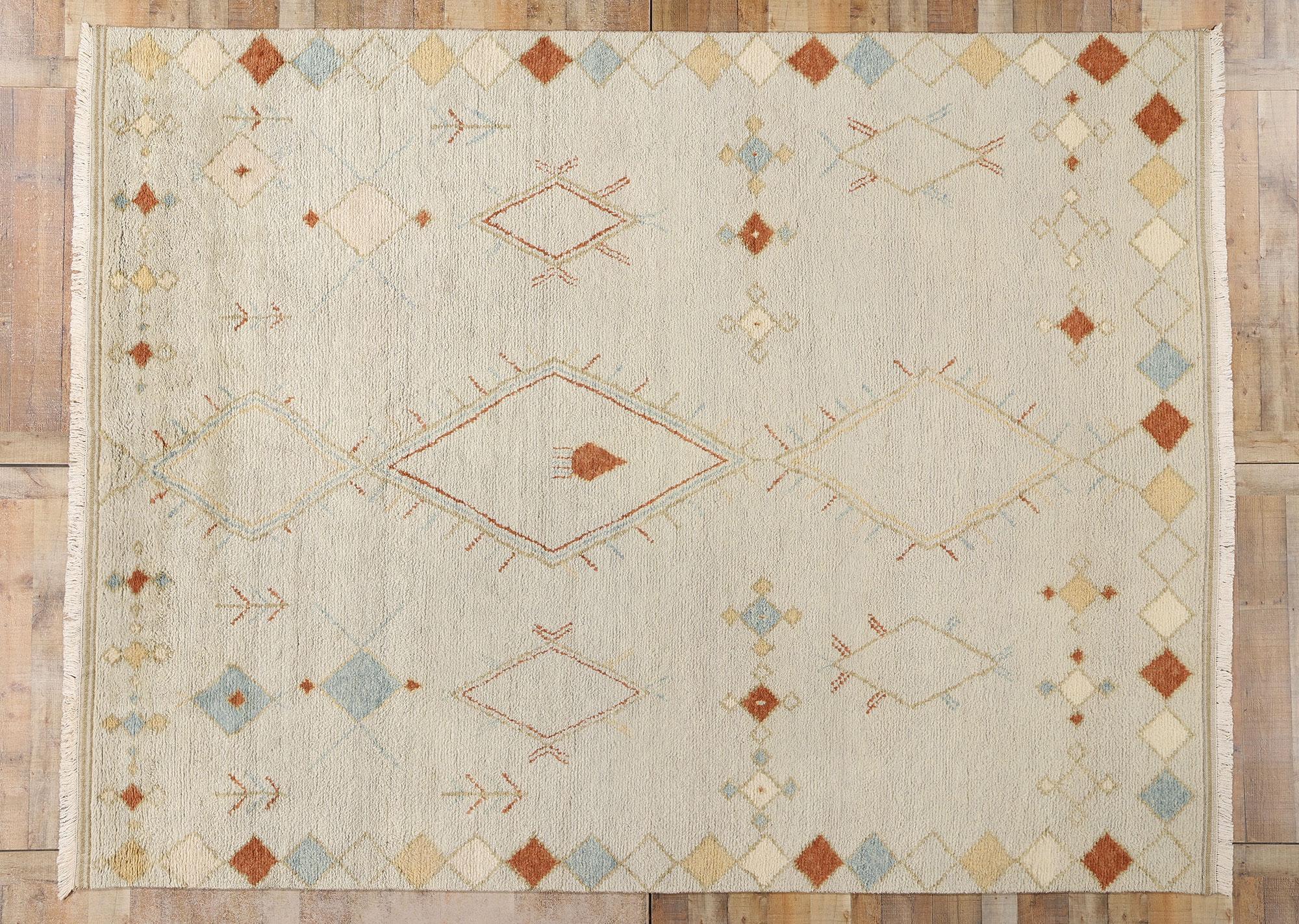 New Desert Breeze Modern Moroccan Rug, 09'02 x 12'01 For Sale 1