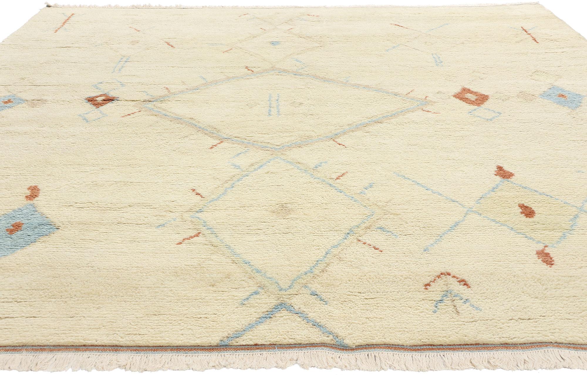 Bohémien Tappeto marocchino moderno New Desert Harmony, 08'04 x 09'10 in vendita
