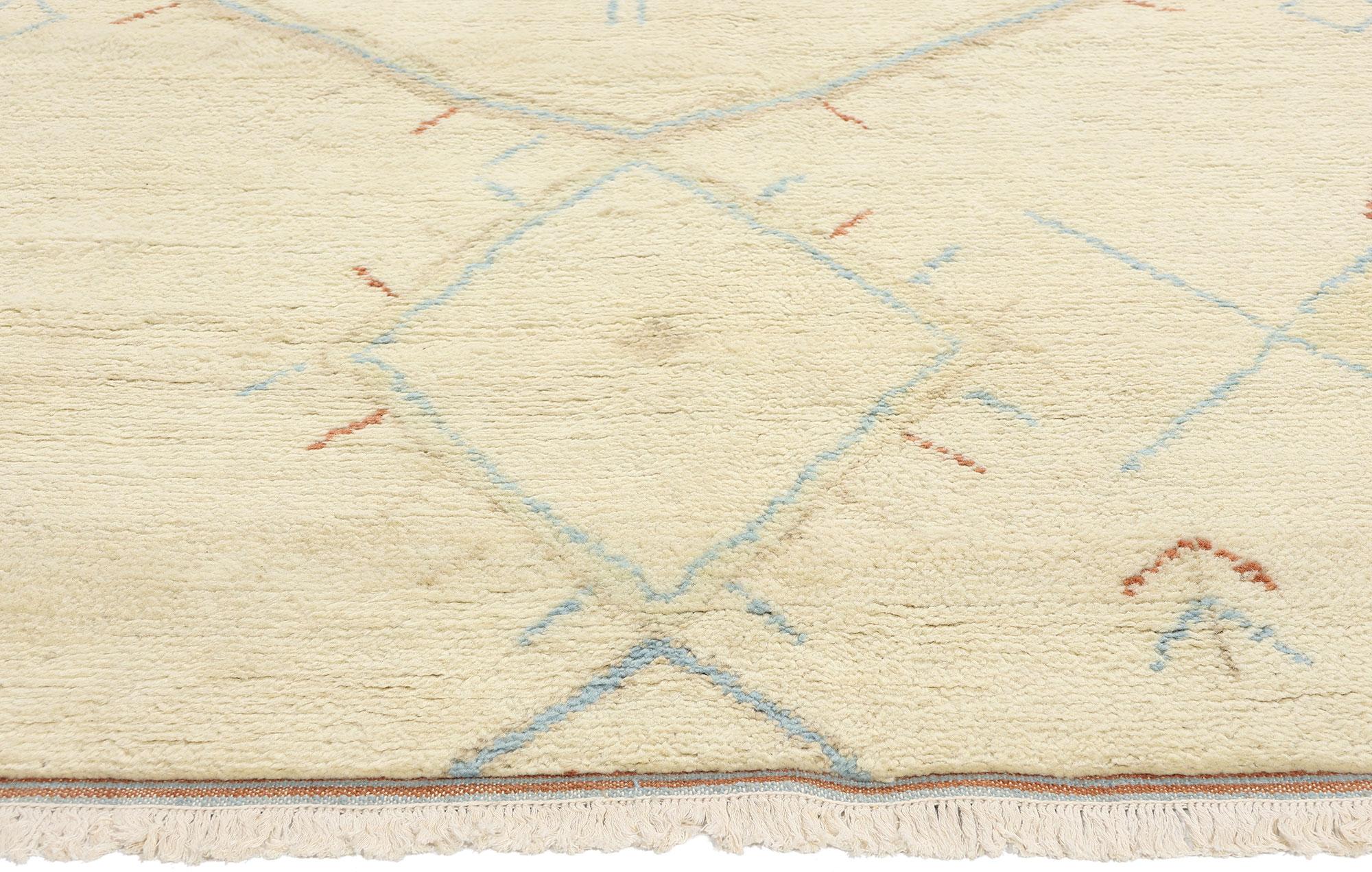 Indiano Tappeto marocchino moderno New Desert Harmony, 08'04 x 09'10 in vendita