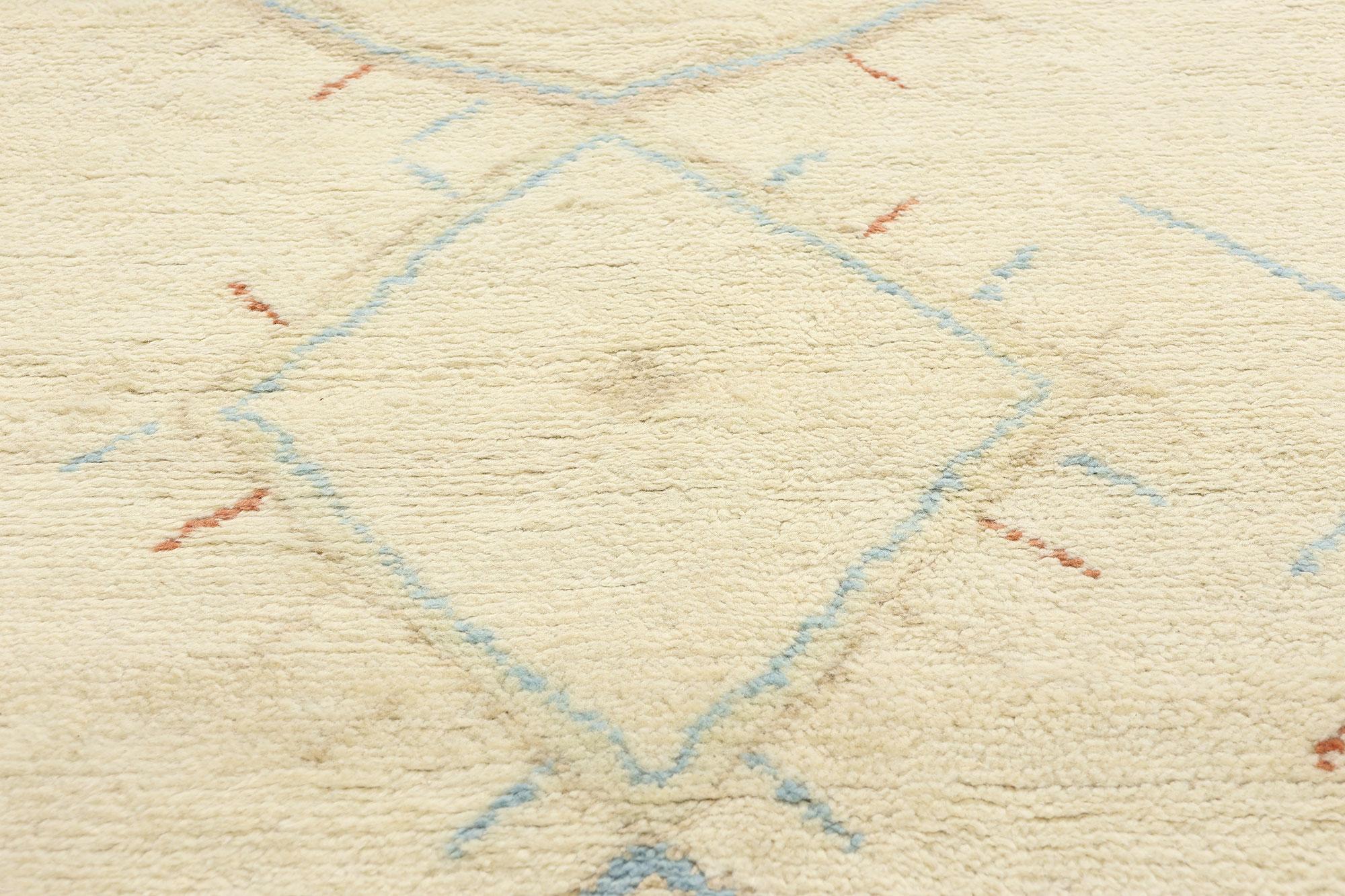Annodato a mano Tappeto marocchino moderno New Desert Harmony, 08'04 x 09'10 in vendita