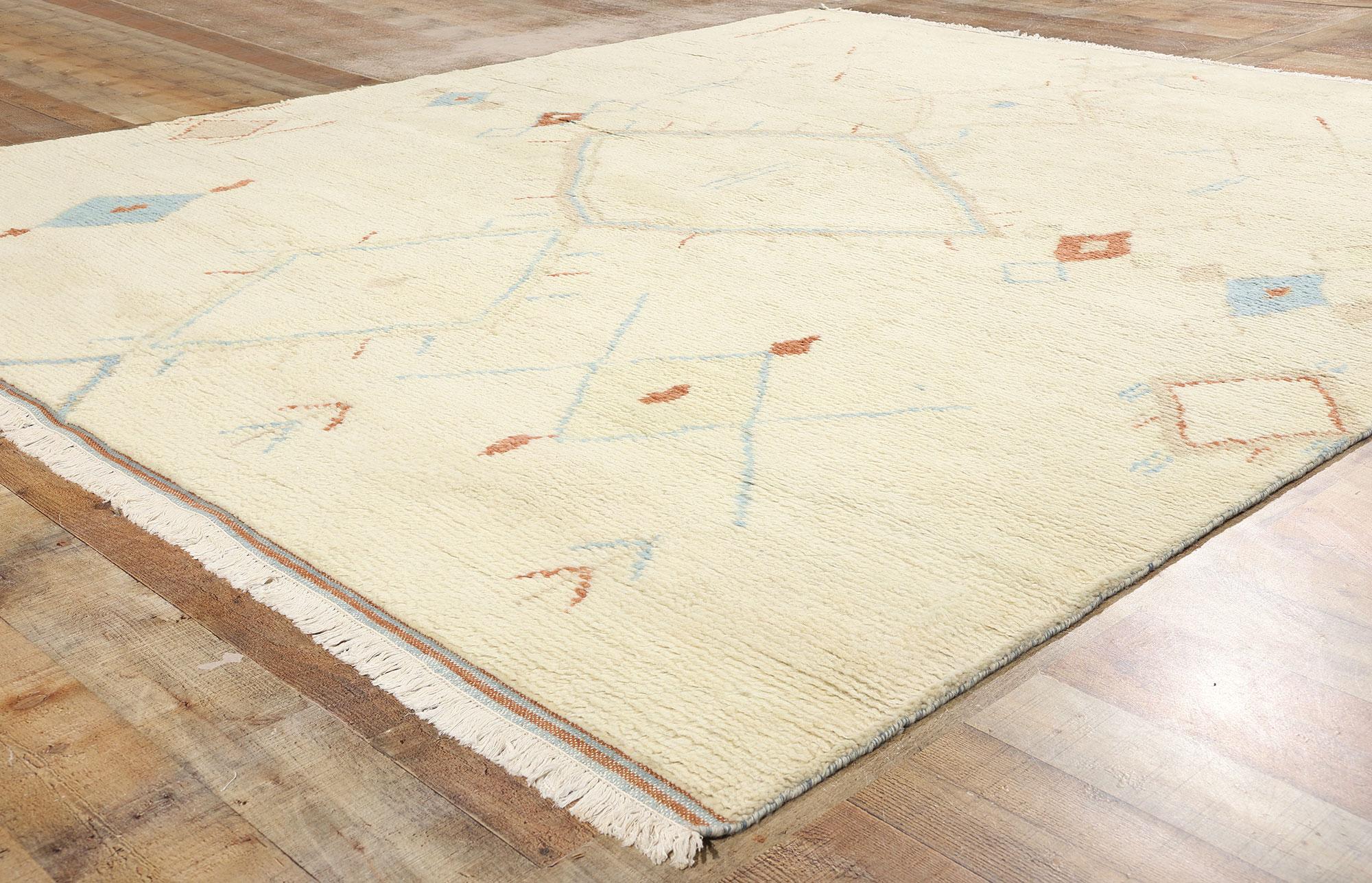 XXI secolo e contemporaneo Tappeto marocchino moderno New Desert Harmony, 08'04 x 09'10 in vendita