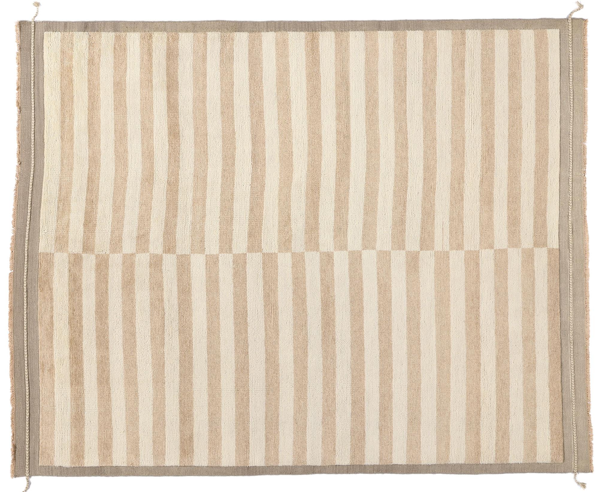 Nouveau tapis marocain moderne et organique avec lignes du désert en vente 2