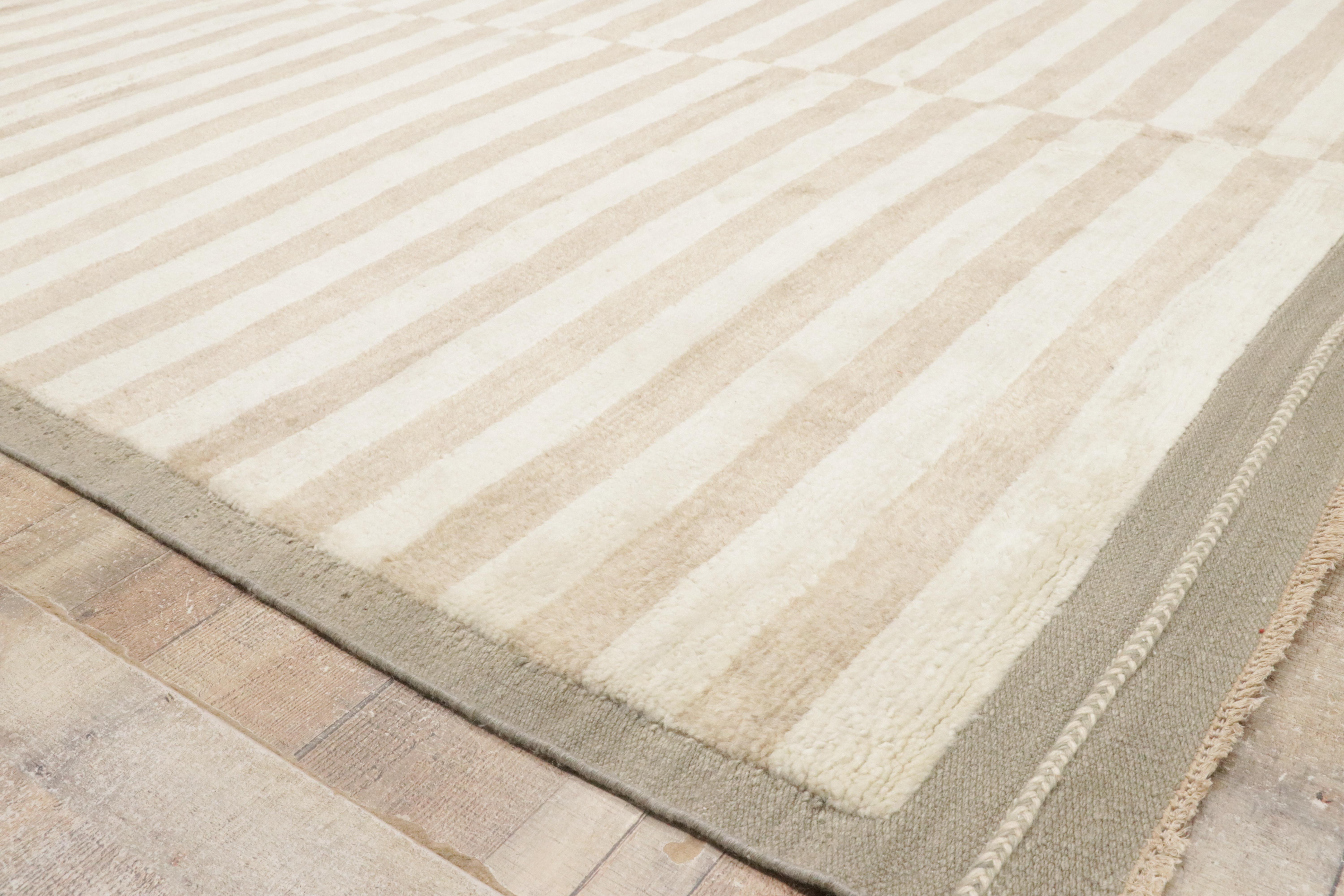 Nouveau tapis marocain moderne et organique avec lignes du désert en vente 7