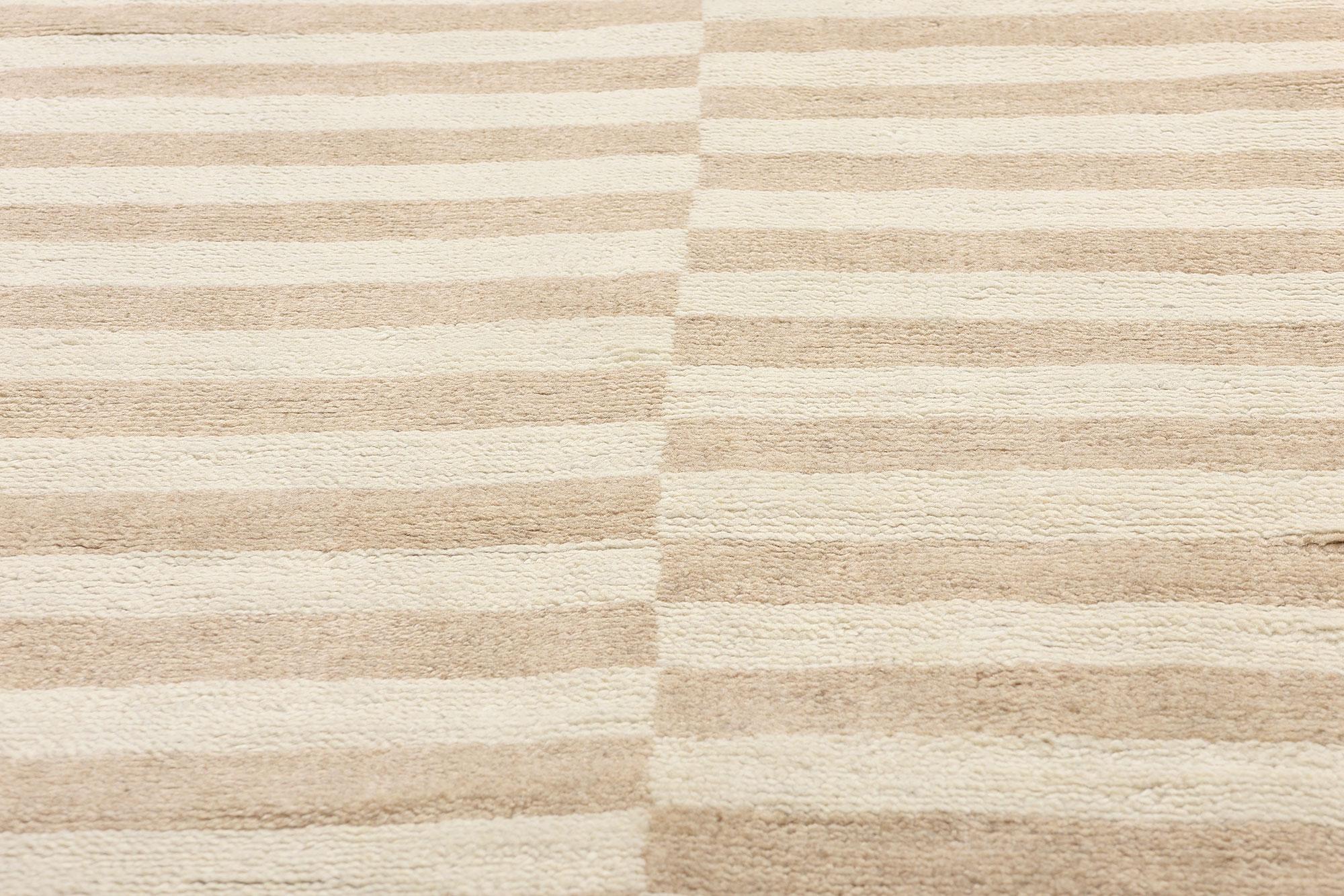 Noué à la main Nouveau tapis marocain moderne et organique avec lignes du désert en vente