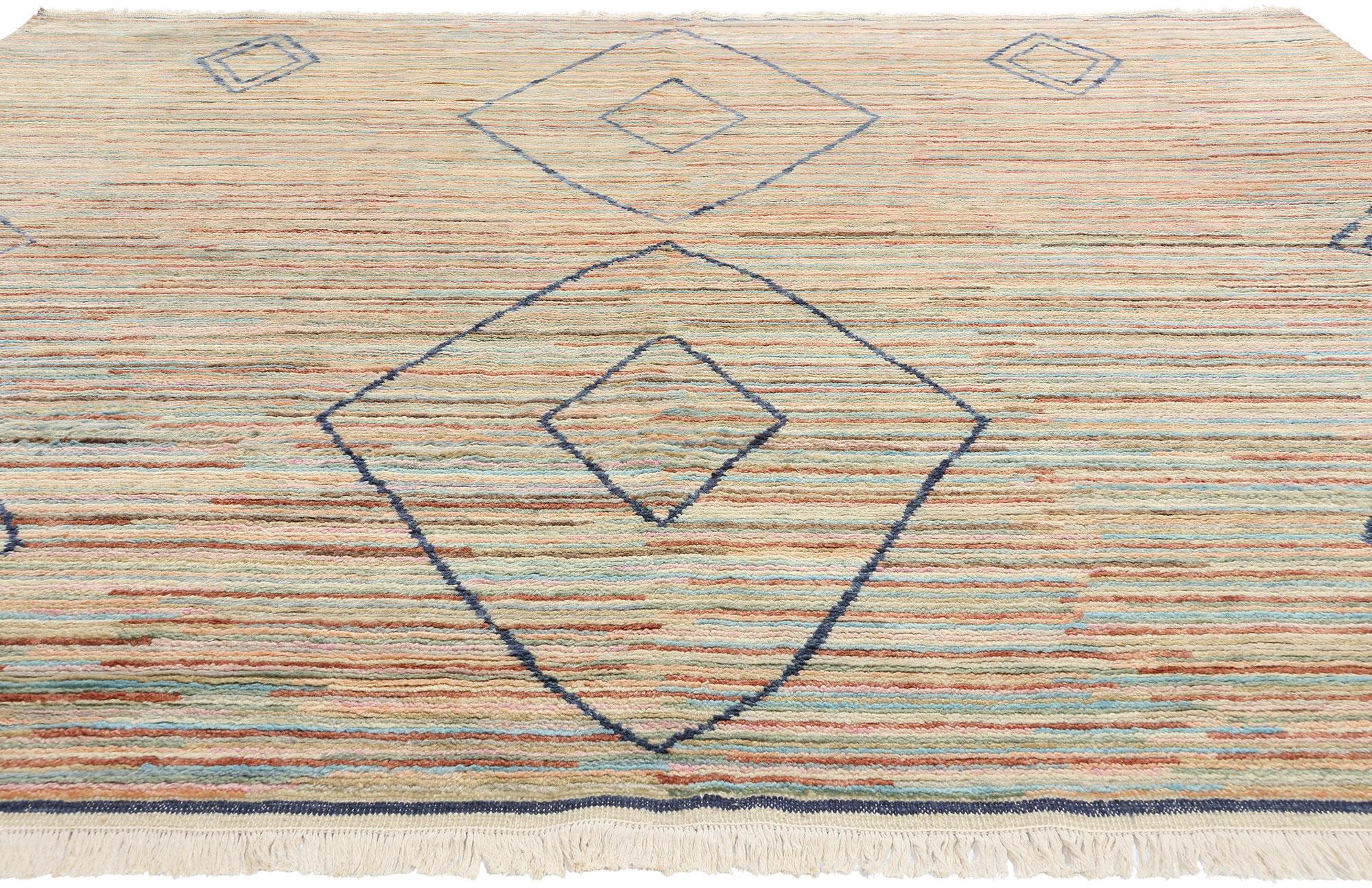 Bohémien Tappeto Desert Mirage Modern Moroccan New, 09'11 x 10'04 in vendita