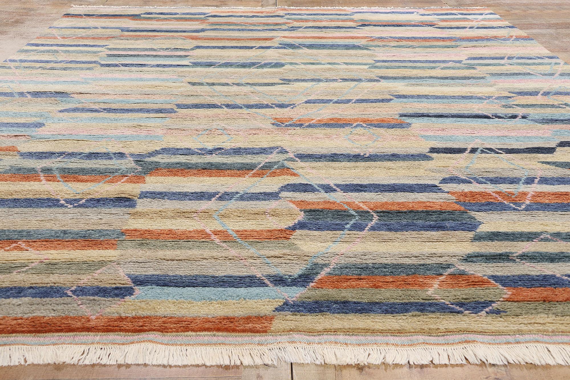 Laine Nouveau tapis marocain moderne Spectrum, 09'06 x 12'00 en vente
