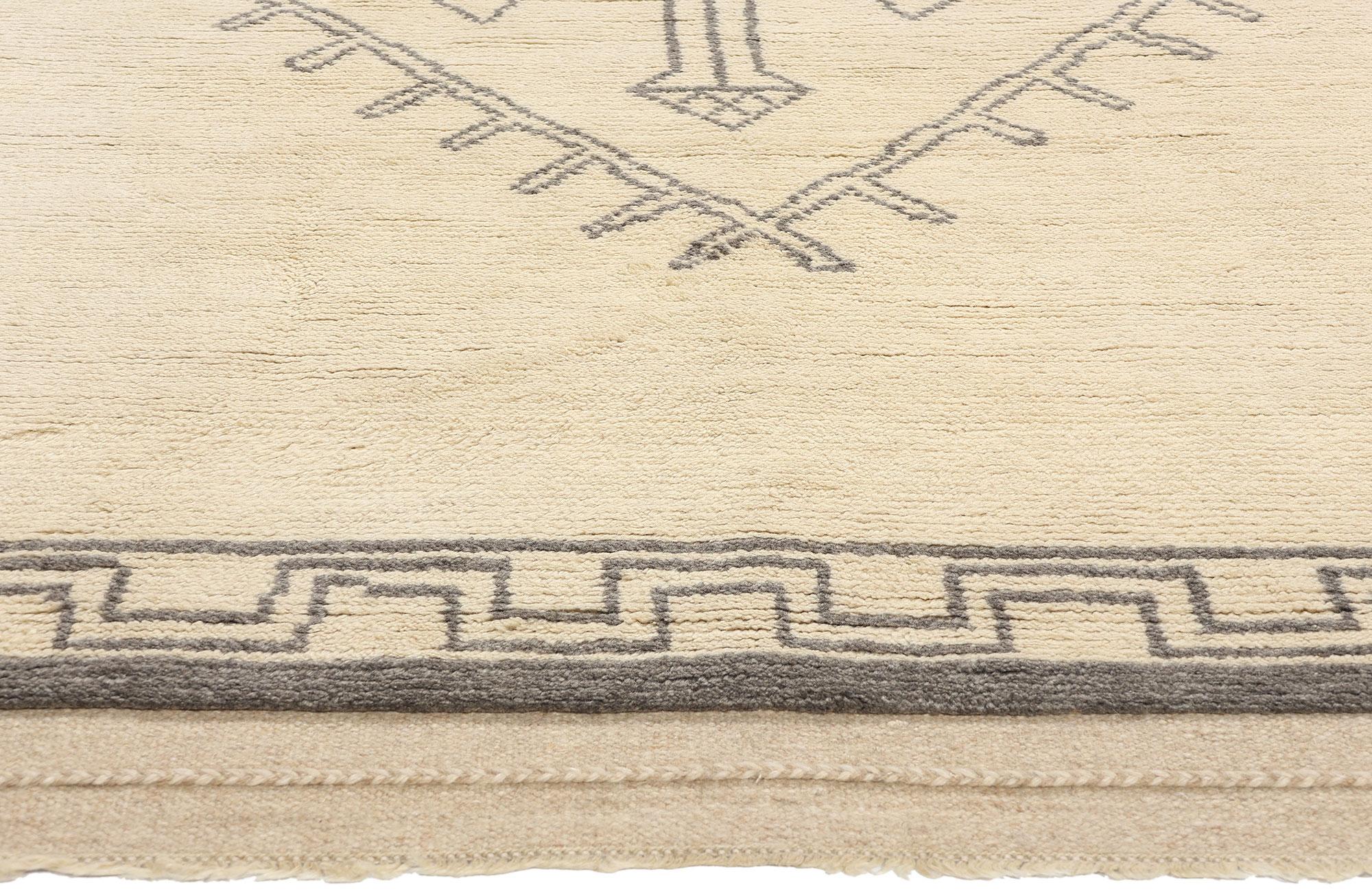 Indiano Tappeto marocchino moderno New Desert Tranquility, 08'02 x 09'10 in vendita