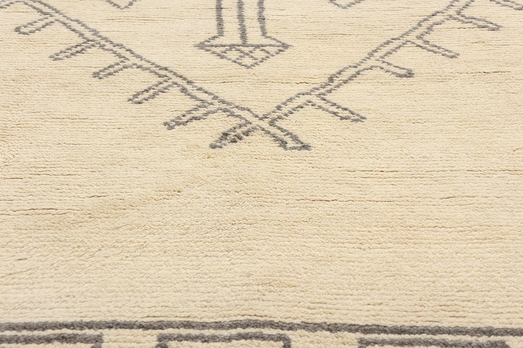 Annodato a mano Tappeto marocchino moderno New Desert Tranquility, 08'02 x 09'10 in vendita