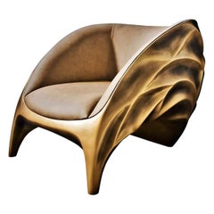New Design Armchair in Pacific Leather
