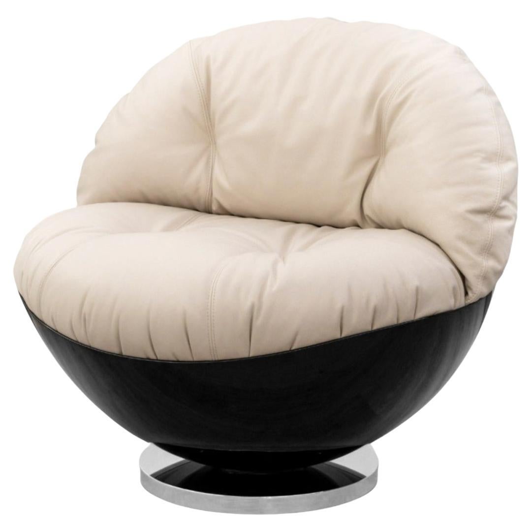 Rare Leolux Leather Patchwork Ball Chair at 1stDibs