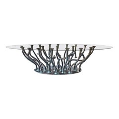 New Design Bronze Glass Dining Table for 10/12 Persons
