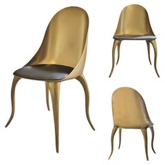 New Design Chair in Aged Gold Color