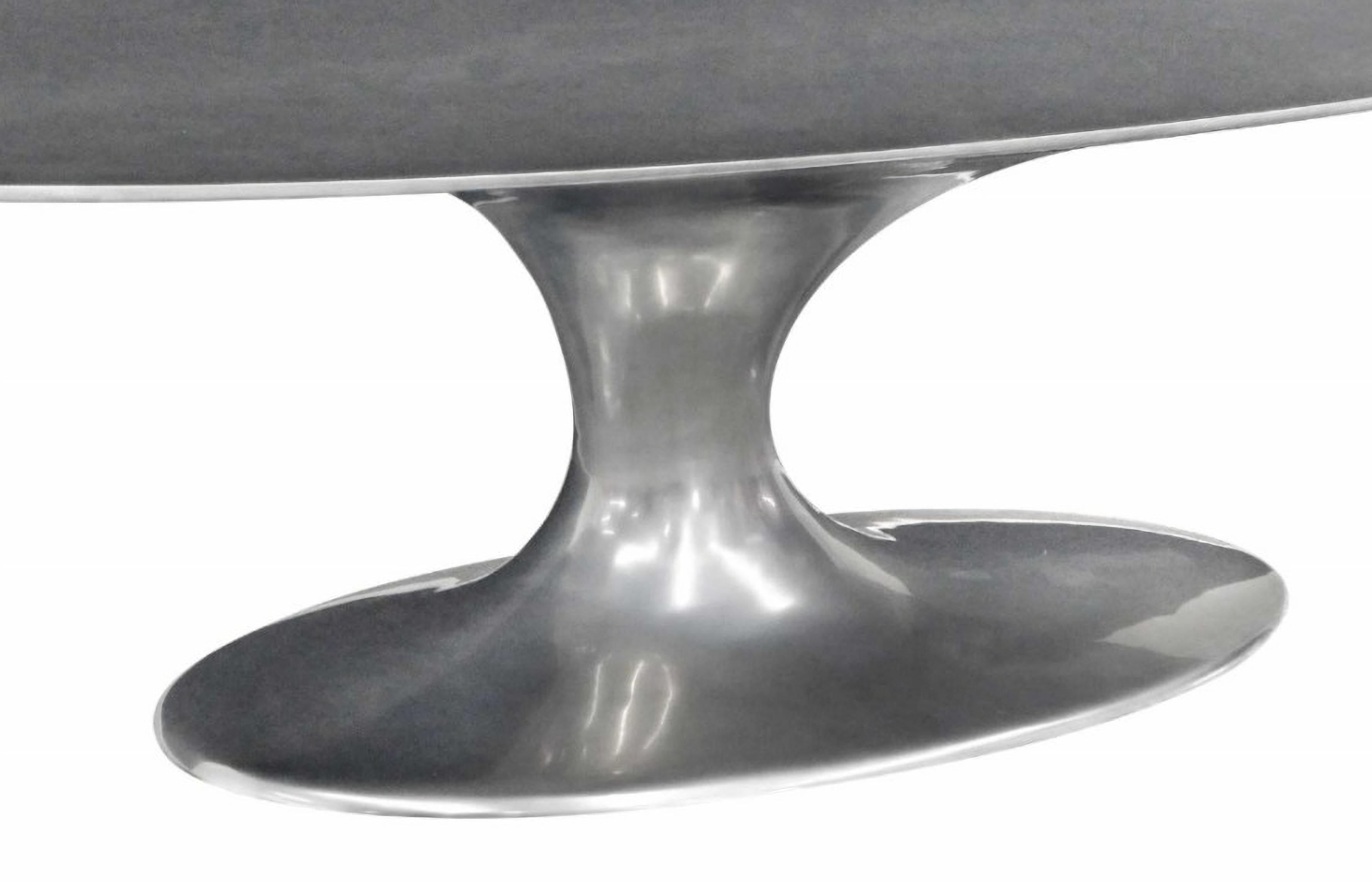 Portuguese New Design Chrome Dining Table in Wood and Resin For Sale