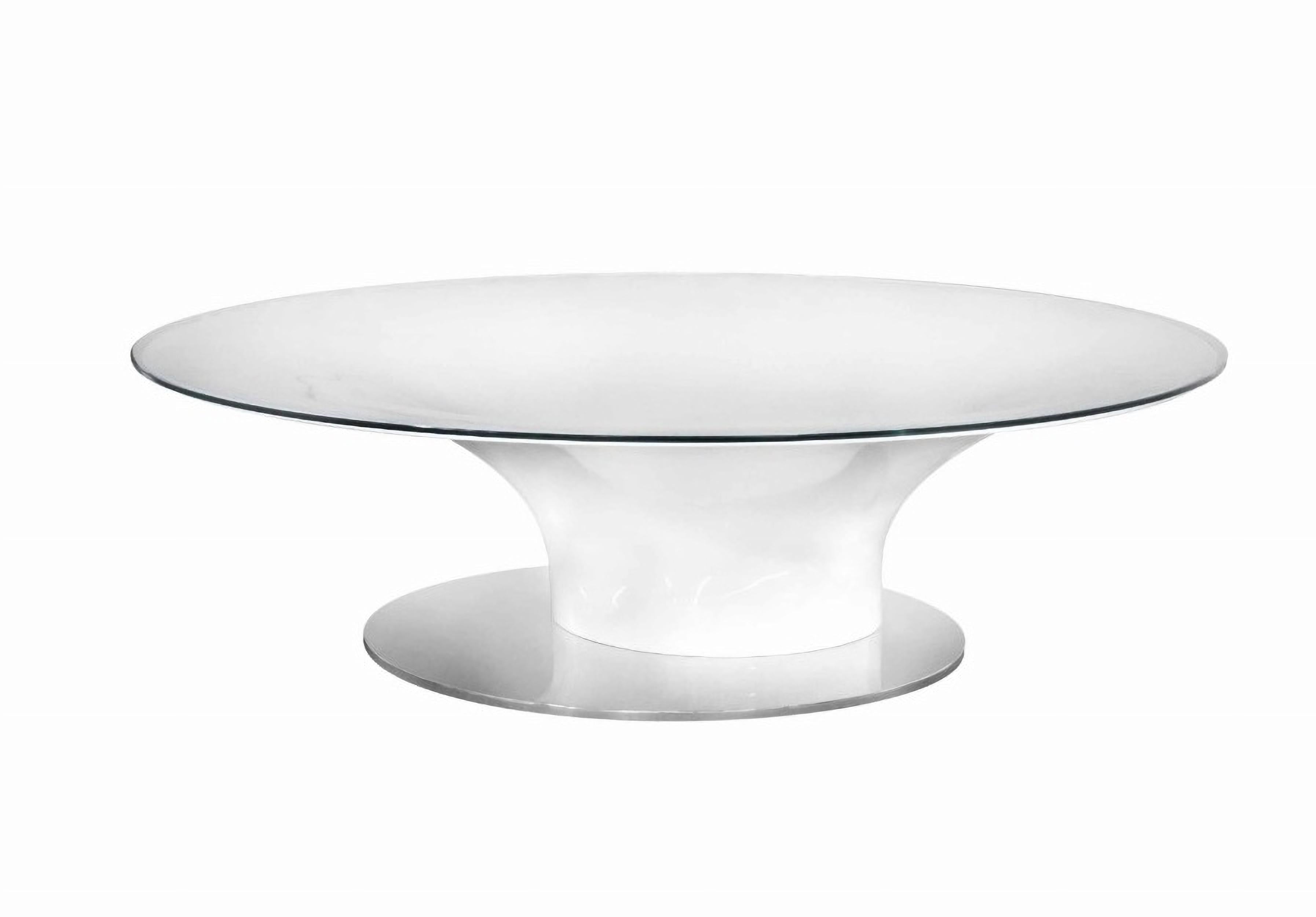 Modern New Design Coffee Table in Lacquered White High Gloss For Sale