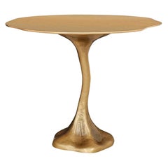 New Design Dining Table in Aged Pale Gold Color