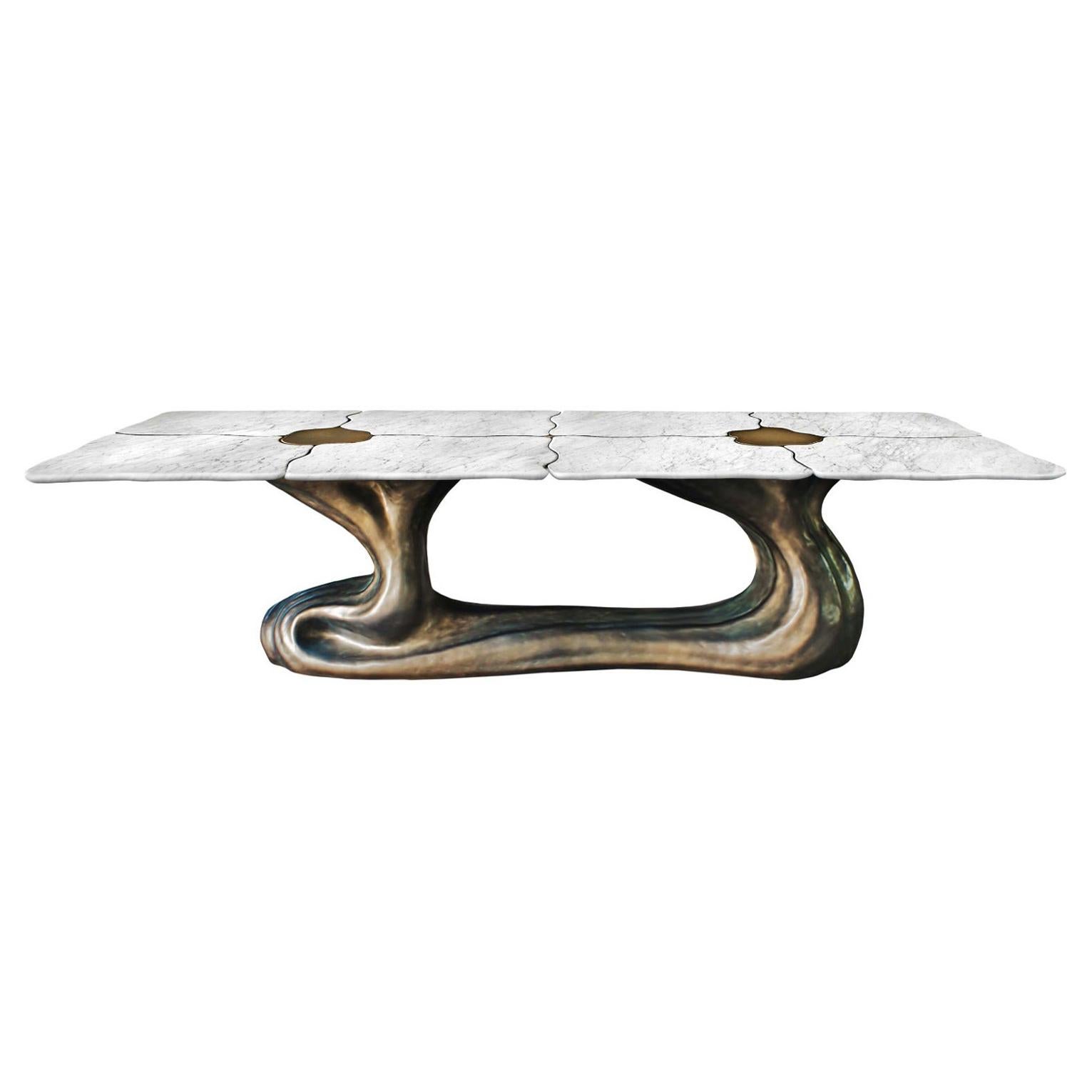 New Design Dining Table in Arabescato Marble for 10/12 Persons