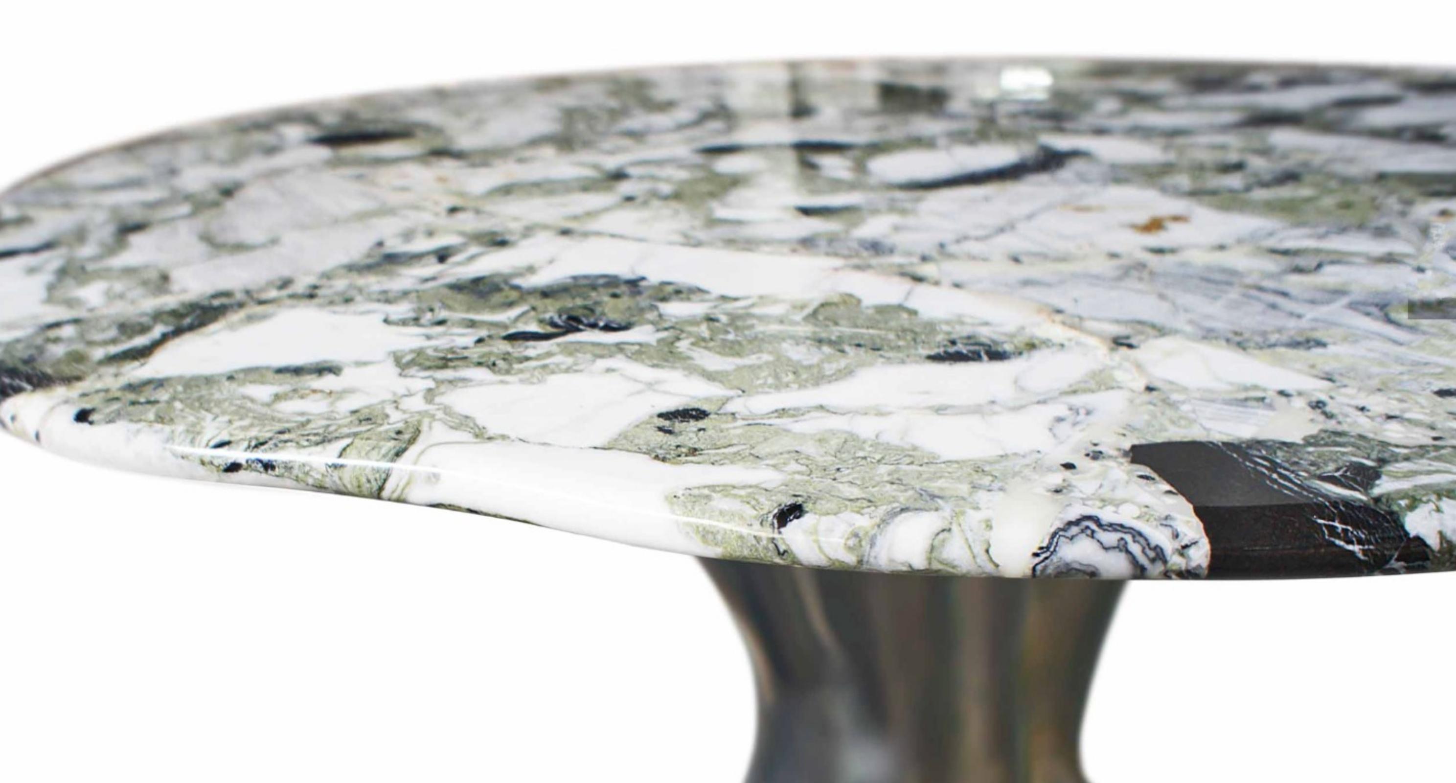 Portuguese New Design Dining Table in Jade Marble 4 / 6 Persons For Sale