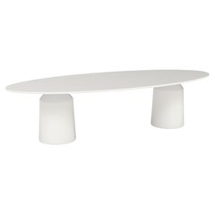 Table de salle à manger New Design en blanc mat adaptée à l'extérieur SUMMER 2024
