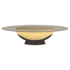 New Design Dining Table in with Glass Top Textured Base COLLECTION 2024