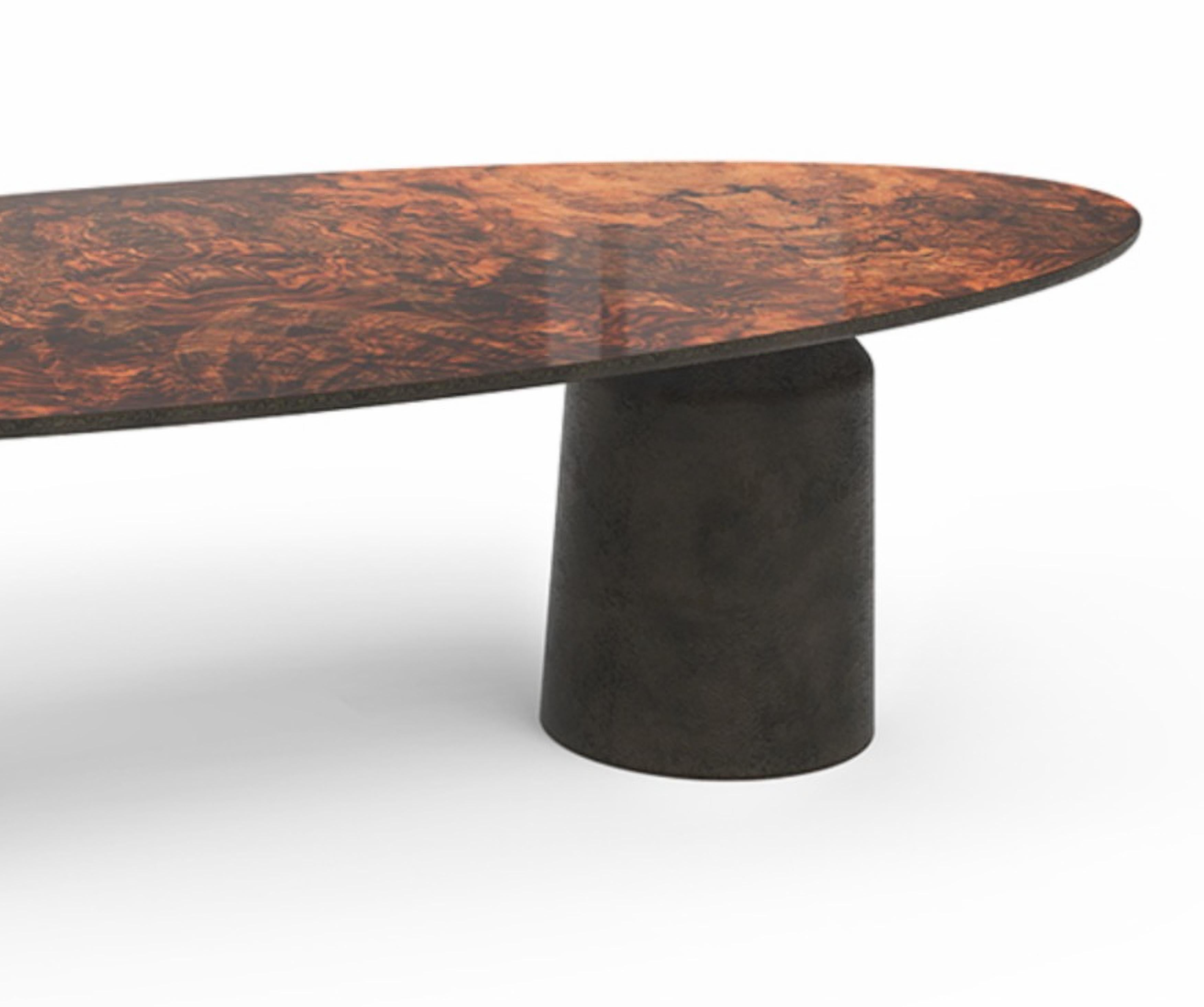 Moderne Table de salle à manger New Design en bois mat adaptée à l'extérieur en vente
