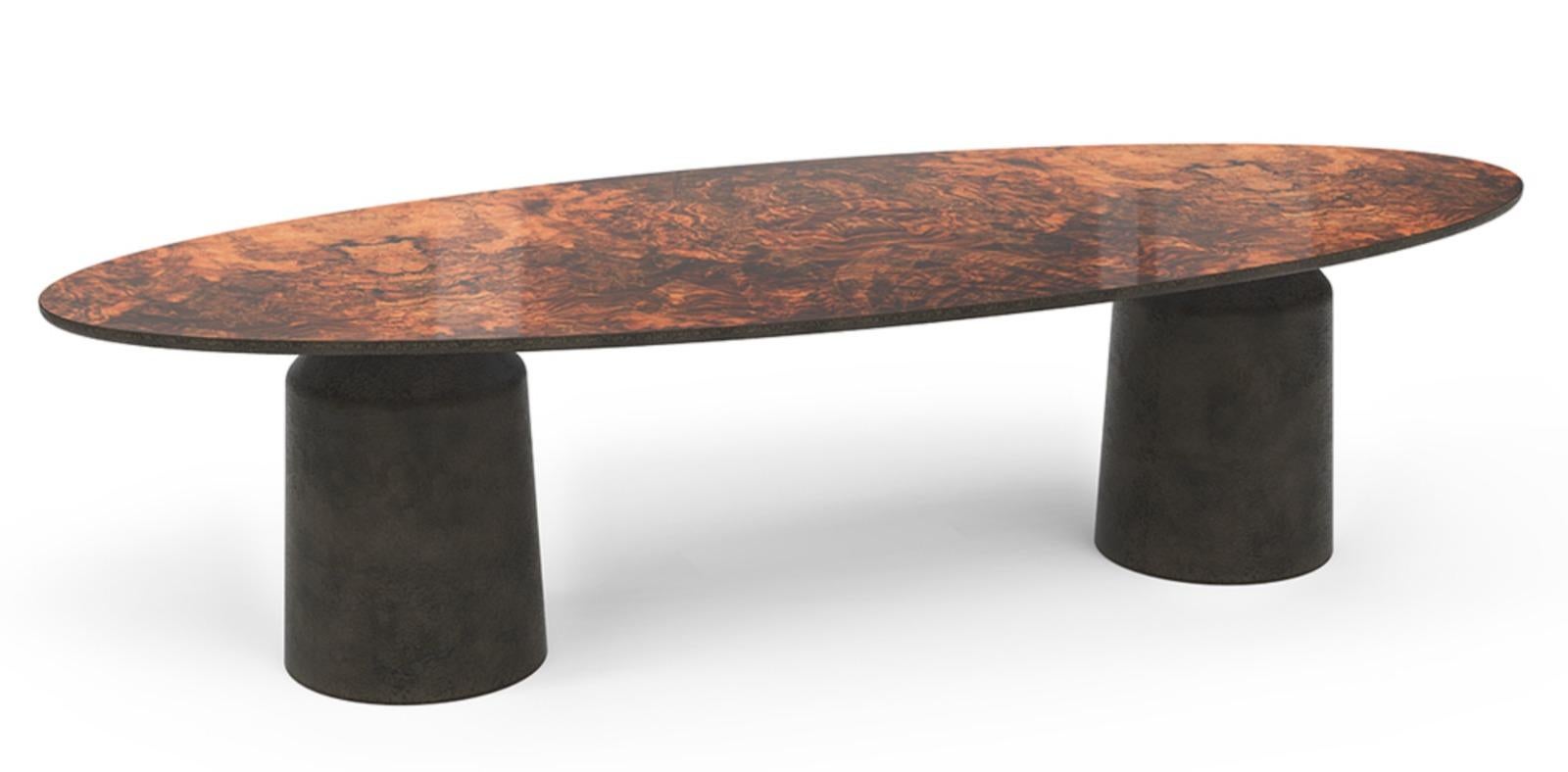 Hand-Crafted New Design Dining Table in Wood Matte Suitable for Outdoor For Sale