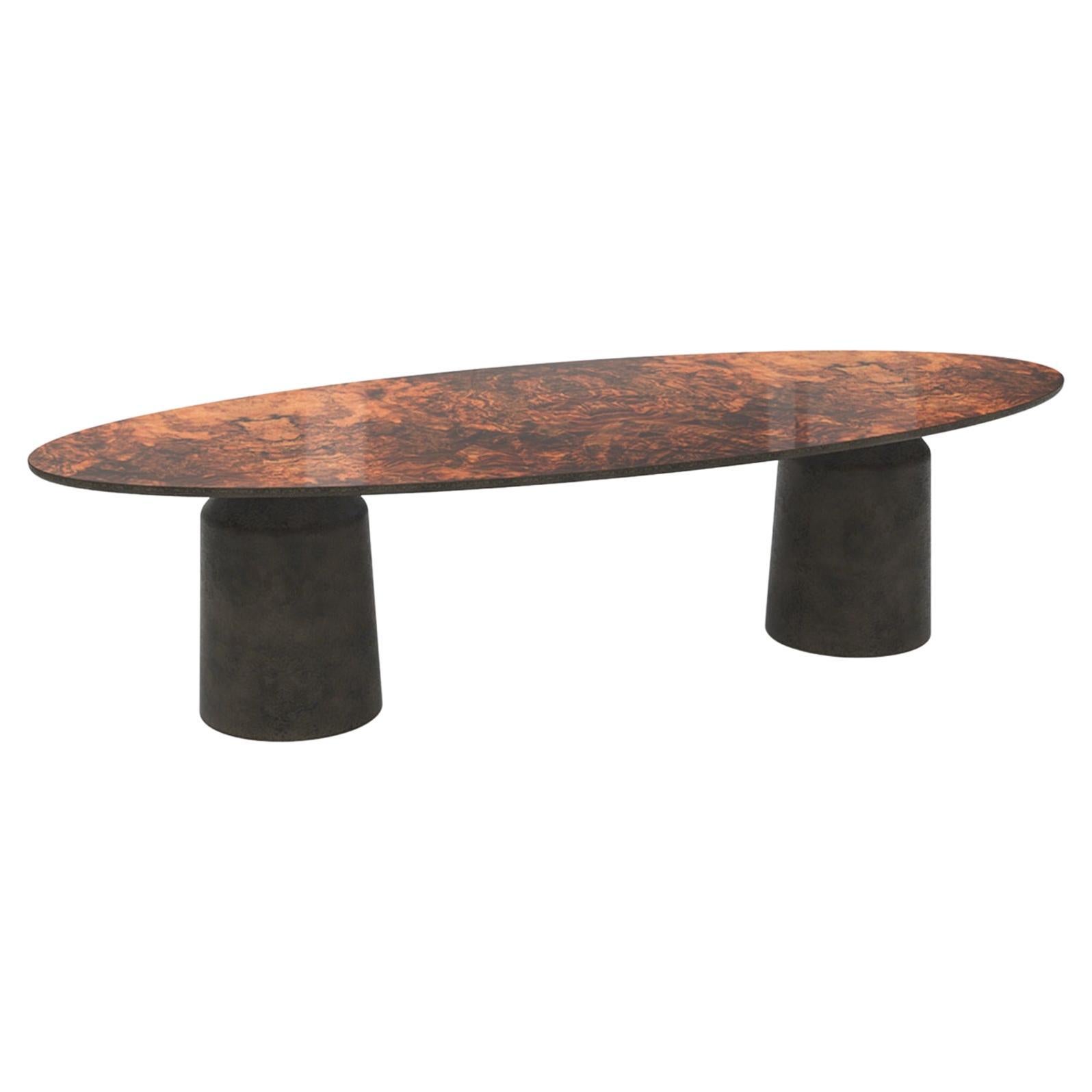 New Design Dining Table in Wood Matte Suitable for Outdoor For Sale