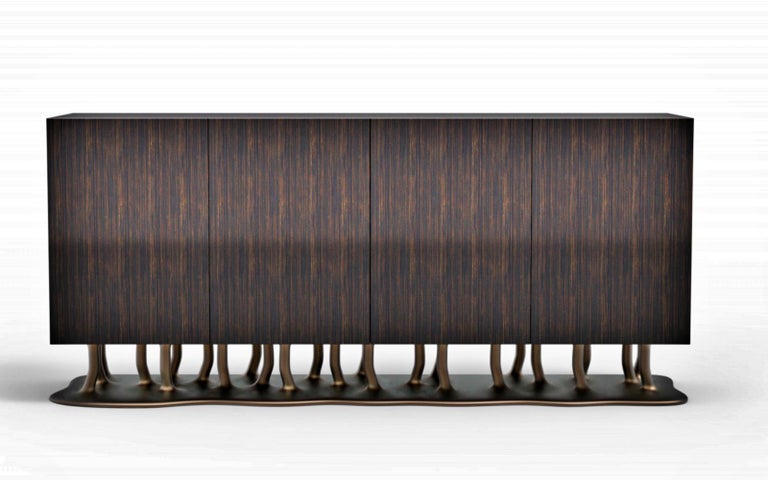 Neues Design Sideboard aus Holz mit Nussbaumwurzel-Furnier im Angebot ...