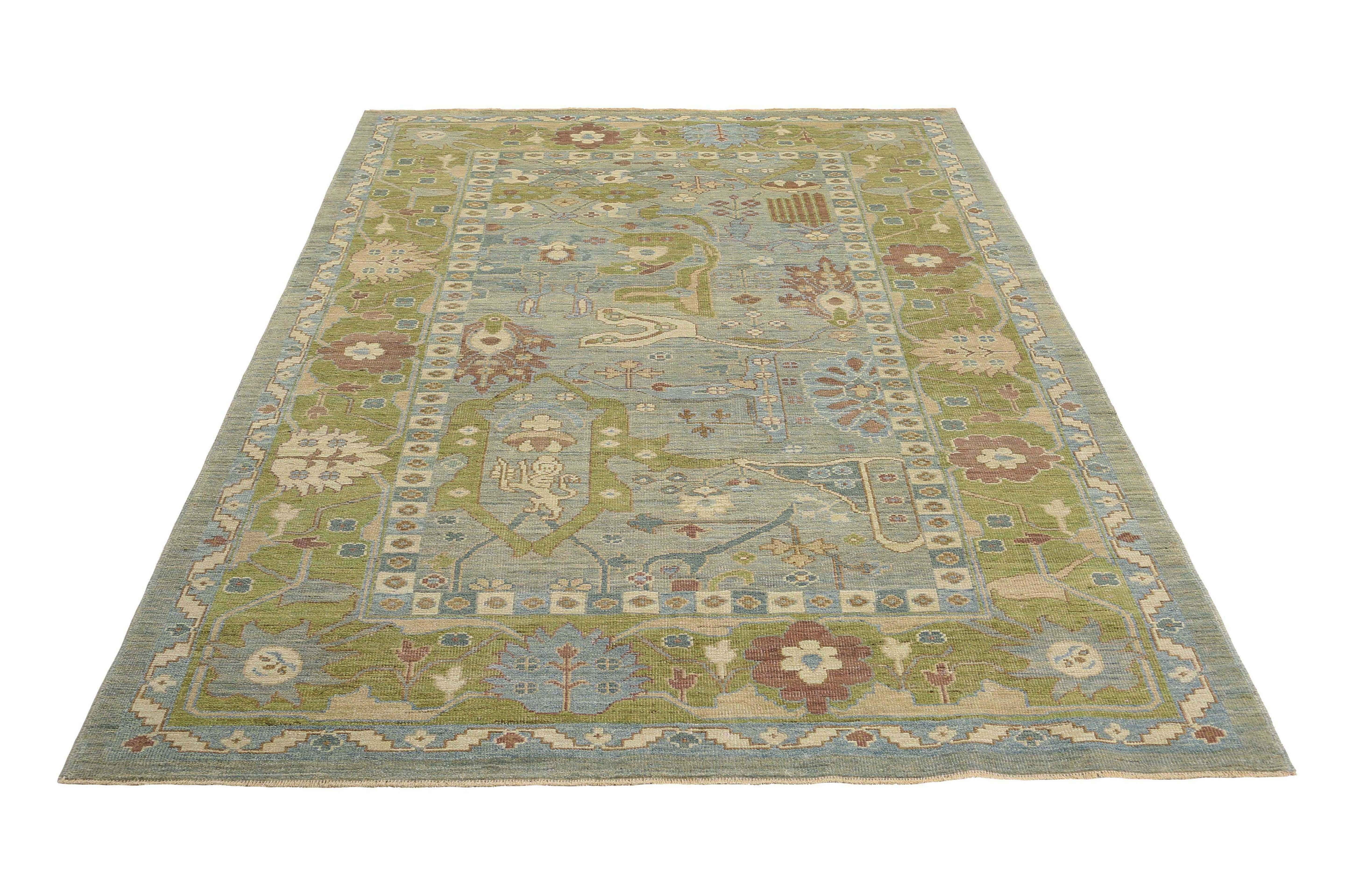 Türkischer Sultanabad-Teppich im neuen Design (21. Jahrhundert und zeitgenössisch) im Angebot