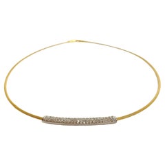 New Designer i. Reiss 14k Yellow Gold 0.44ct, Diamond Wire Necklace