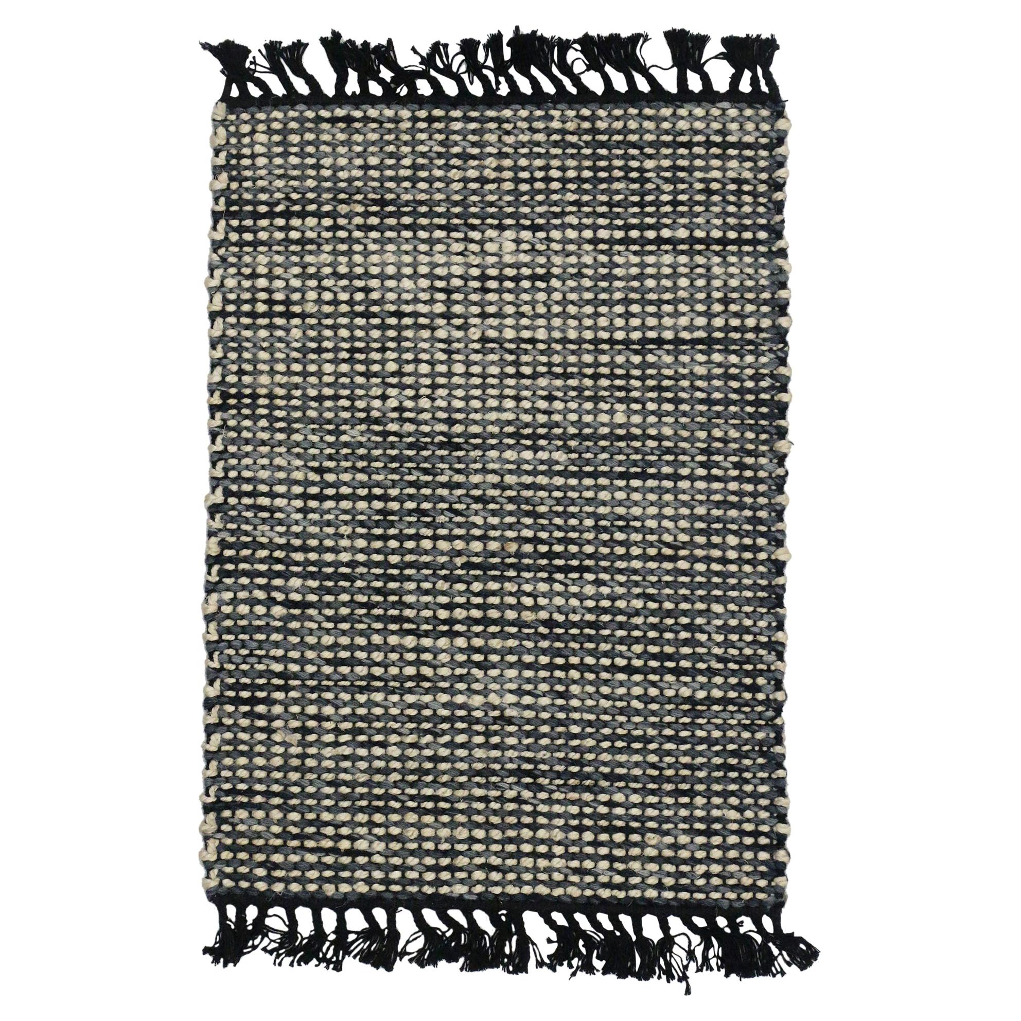 Neuer Flachgewebter Kelim-Teppich aus Dhurrie mit modernem Lake House-Stil, maßgefertigter Flächenteppich