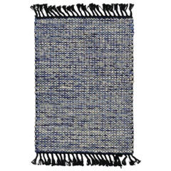 New Dhurrie Flat-Weave Kilim Rug with Modern Lake House Style, Custom Area Rug