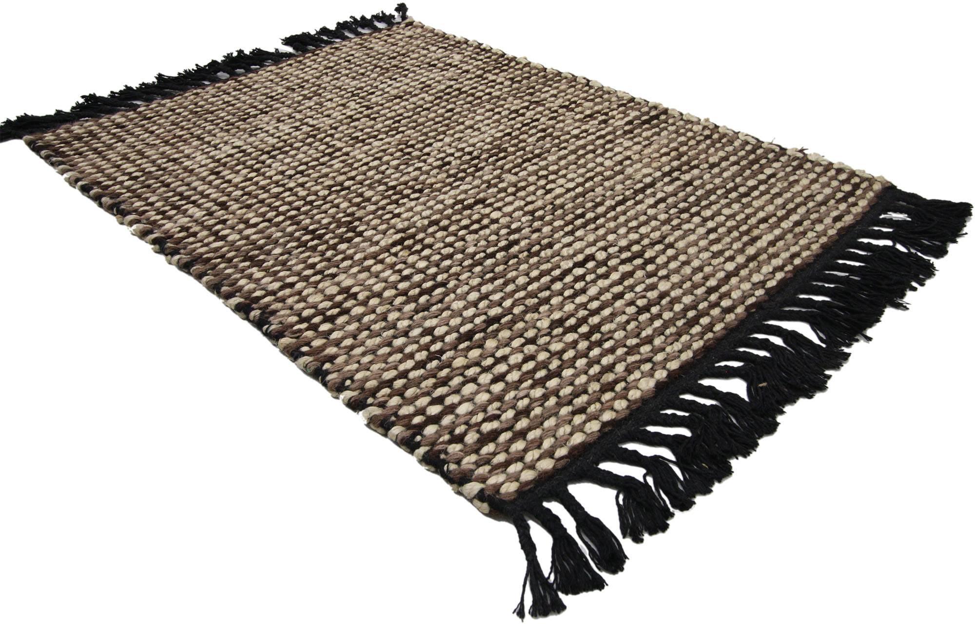 Moderne Tapis Kilim Dhurrie à tissage plat moderne de style maison de lac, tapis sur mesure en vente