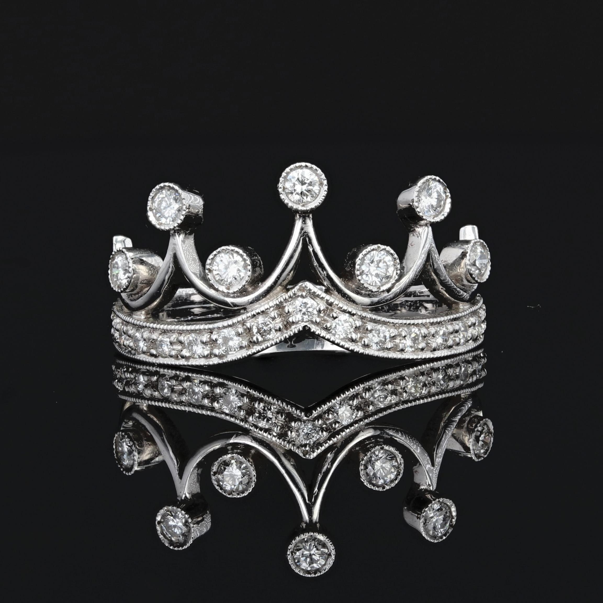 tiara ring white gold