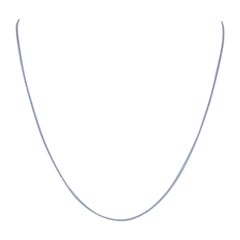 Kette mit Diamantschliff-Weizenkette, 14k Weißgold Frühlingsring-Verschluss