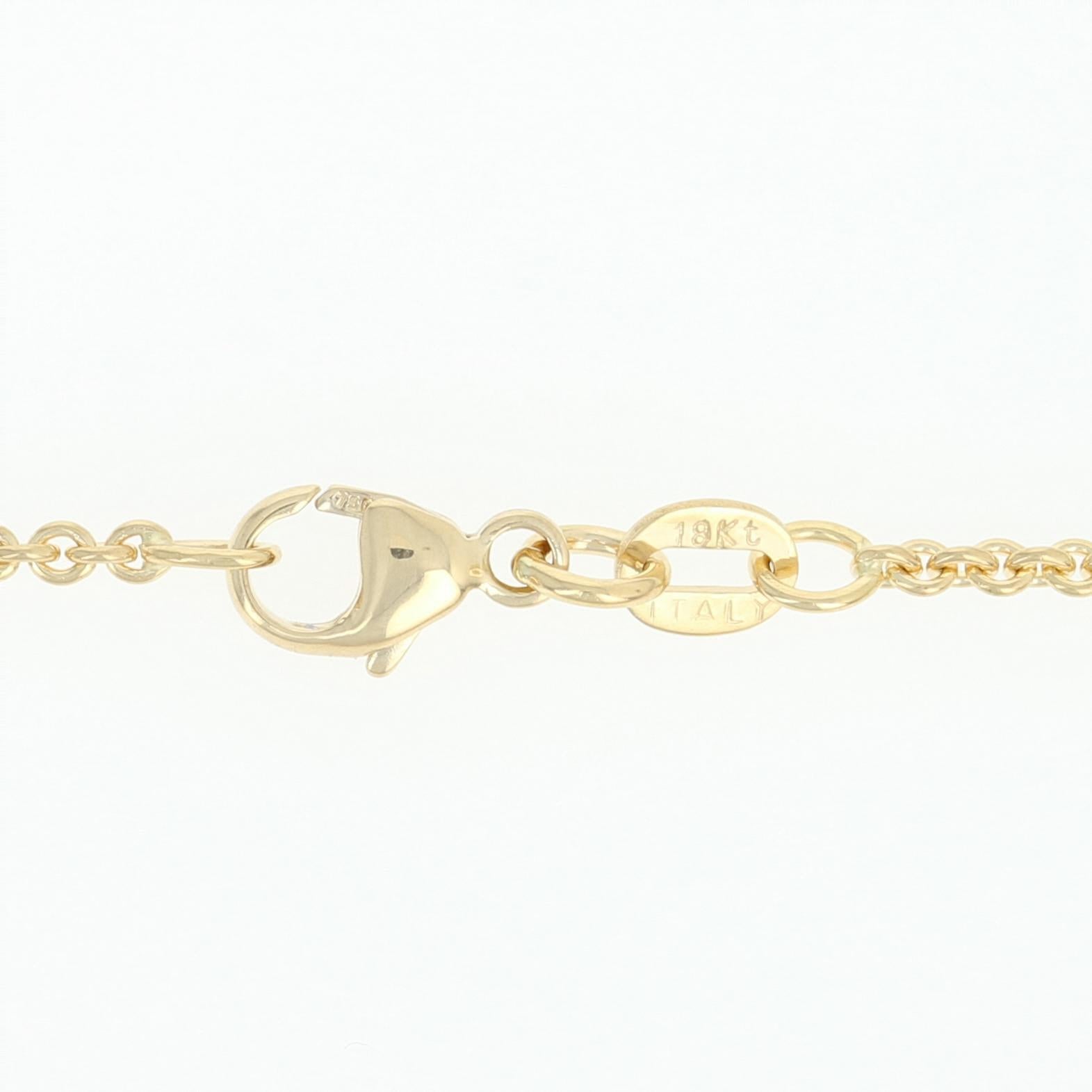 Women's Diamond Discs Pendant Necklace, 18 Karat Gold Engravable Round Cut .29 Carat