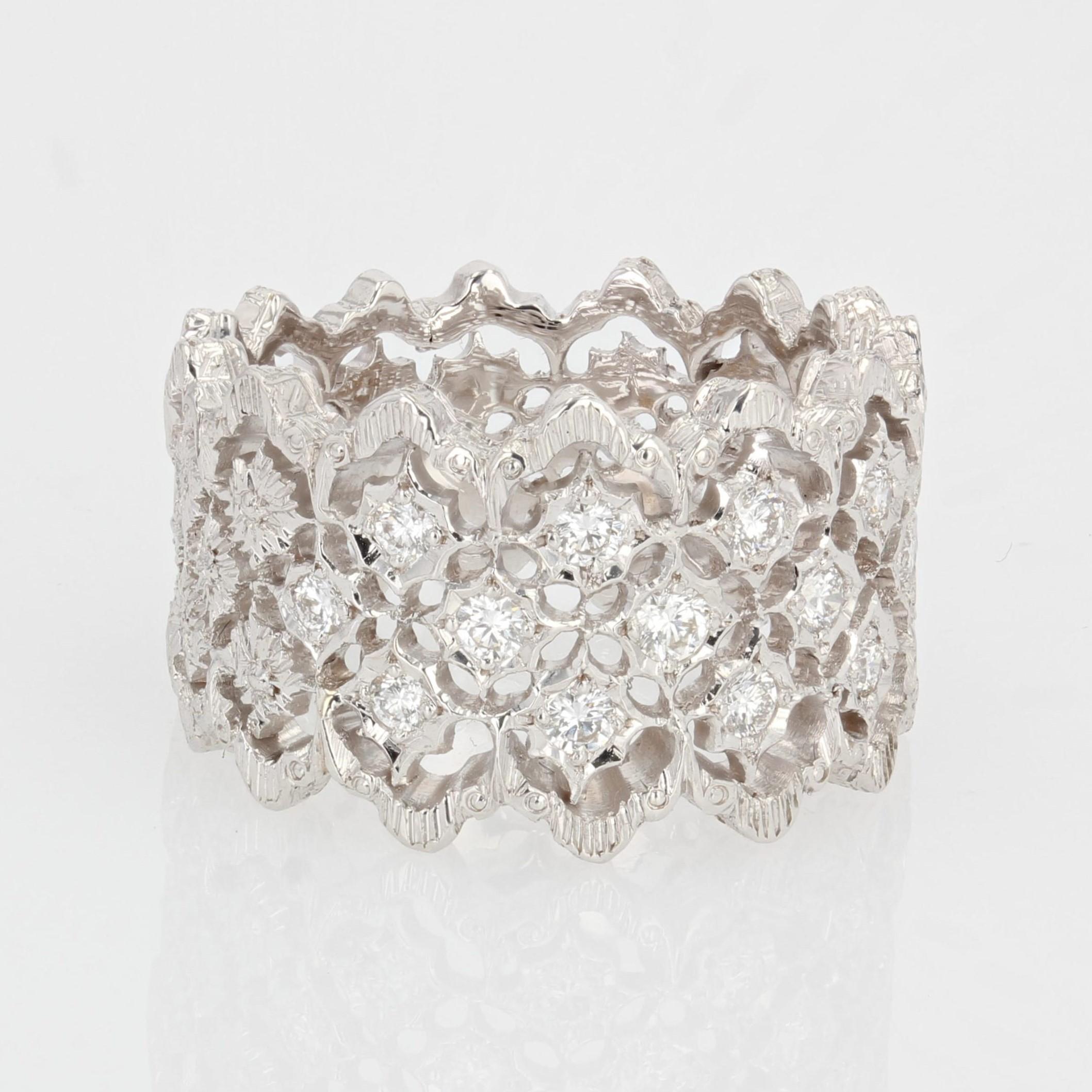 New Diamond Gold Filigree Ring 5