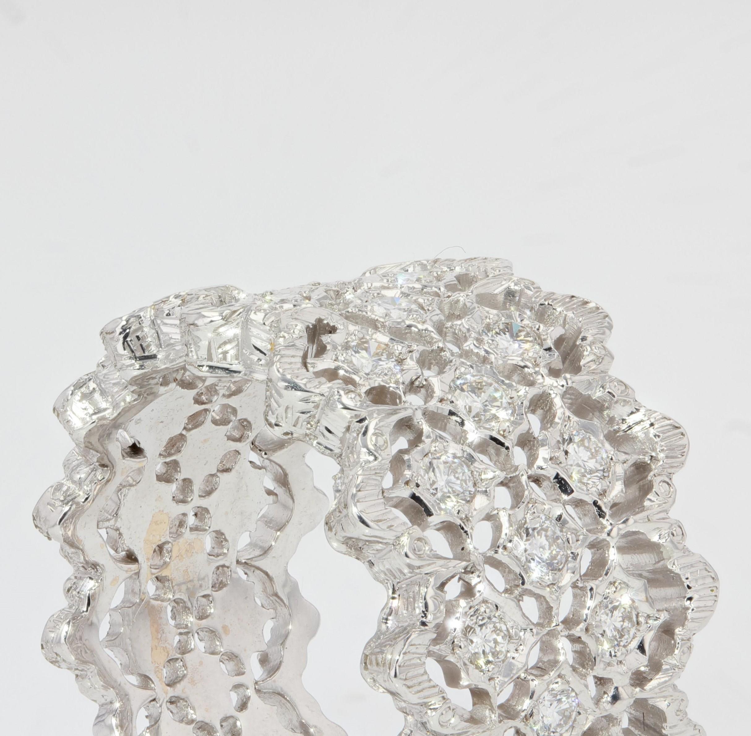 New Diamond Gold Filigree Ring 6