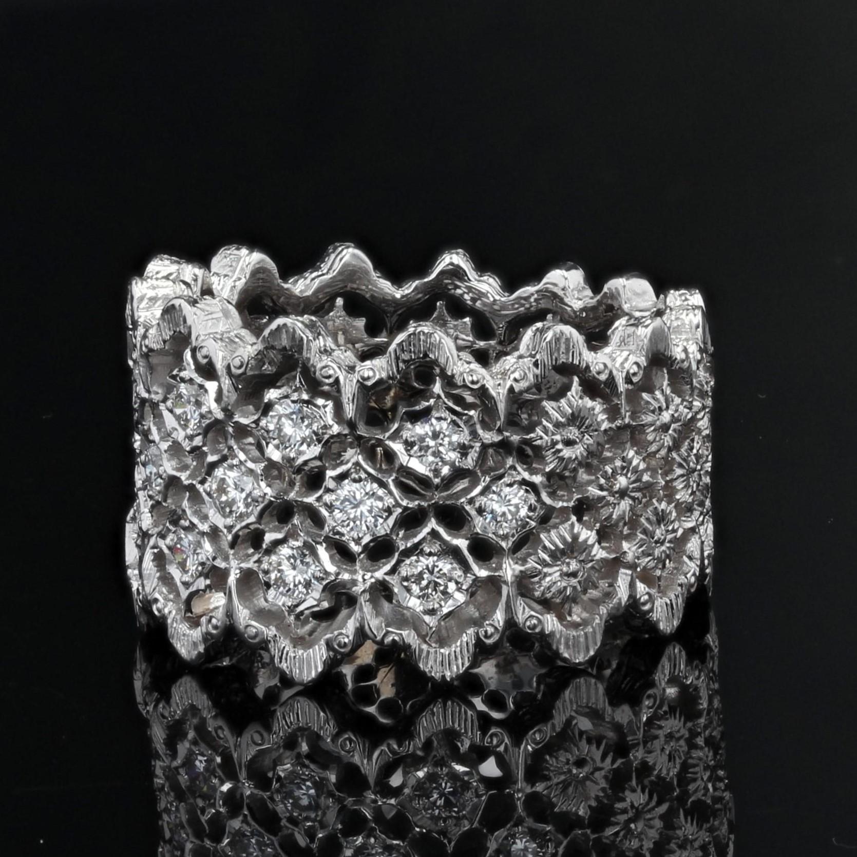 New Diamond Gold Filigree Ring 1