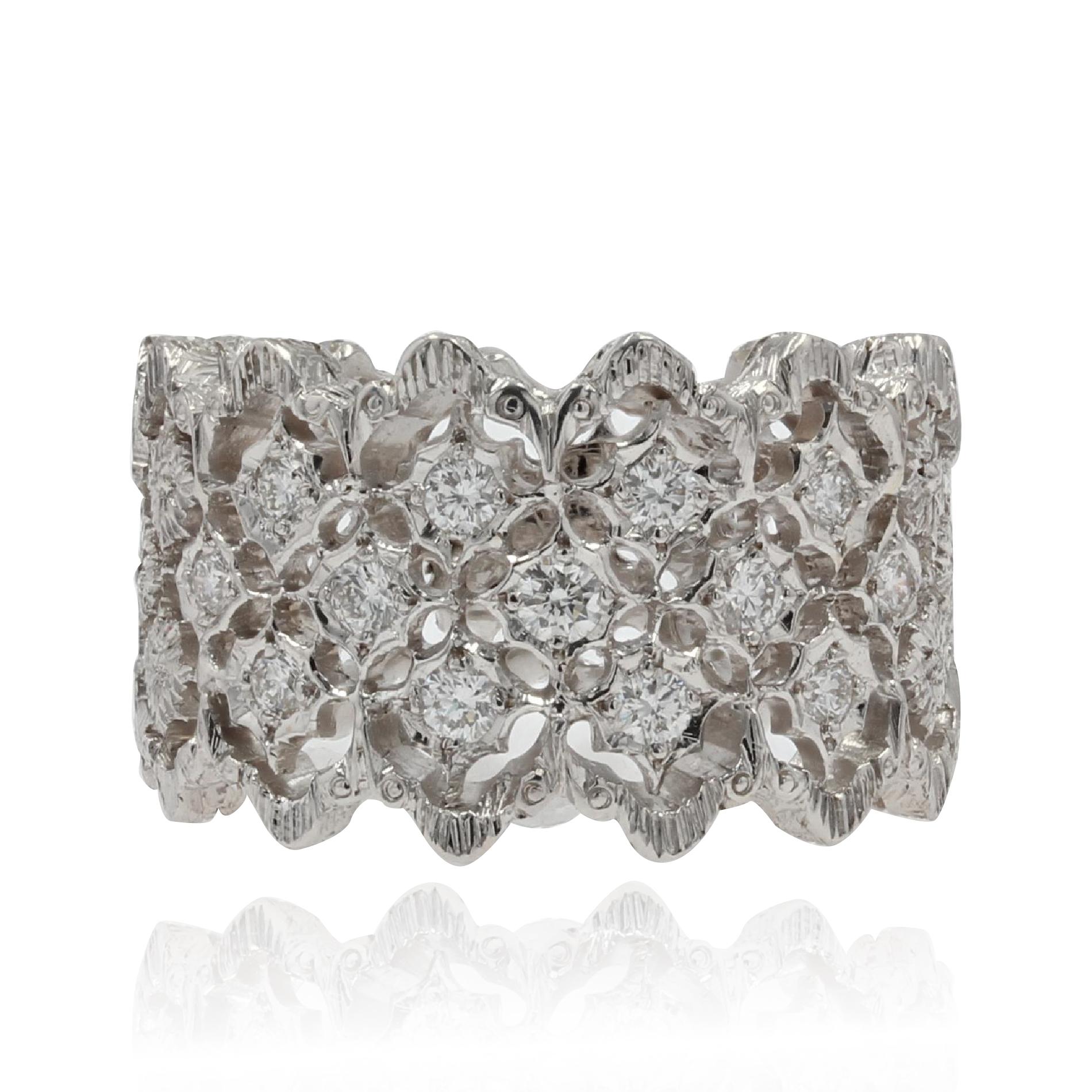 New Diamond Gold Filigree Ring