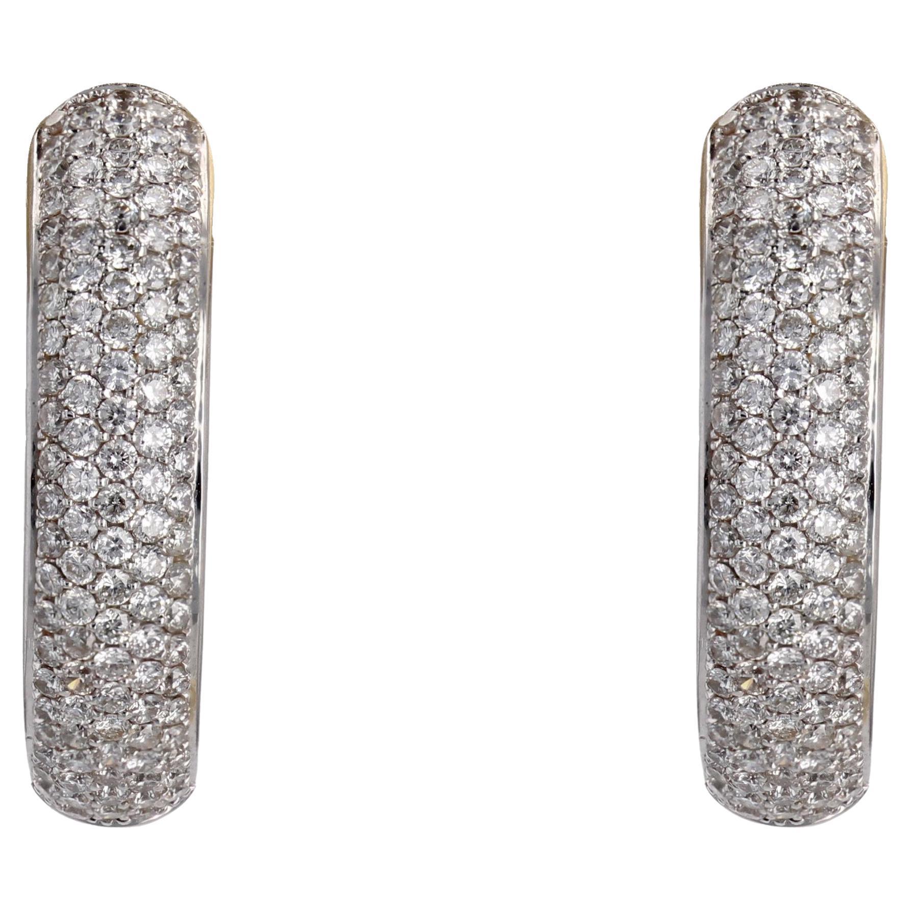 New Diamond Gold Hoop Earrings