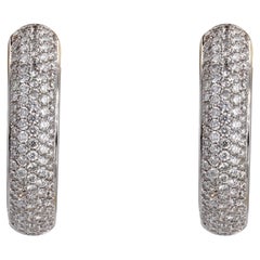 Neue Diamant-Gold-Reifen-Ohrringe