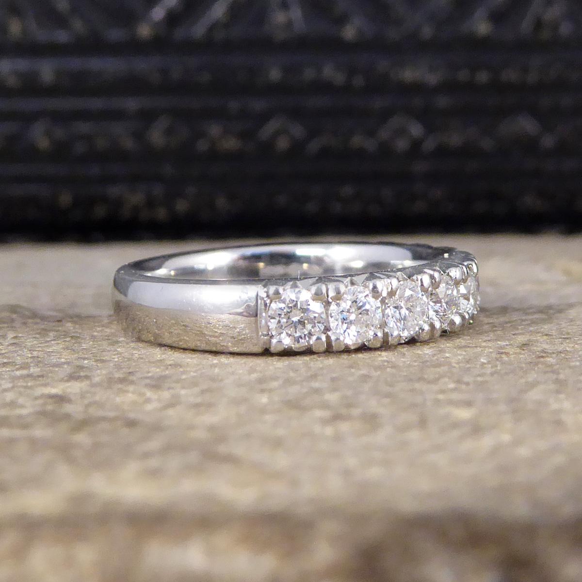 New Diamond Set Eternity Ring with 0.88ct Modern Brilliant Cut Diamonds in Plat In New Condition For Sale In Yorkshire, West Yorkshire