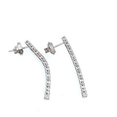 New Diamond Tennis Earrings Set with 0.56ct of Diamonds in 18ct White Gold